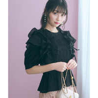 ギャザーフリルトップス　大きいサイズ　marun