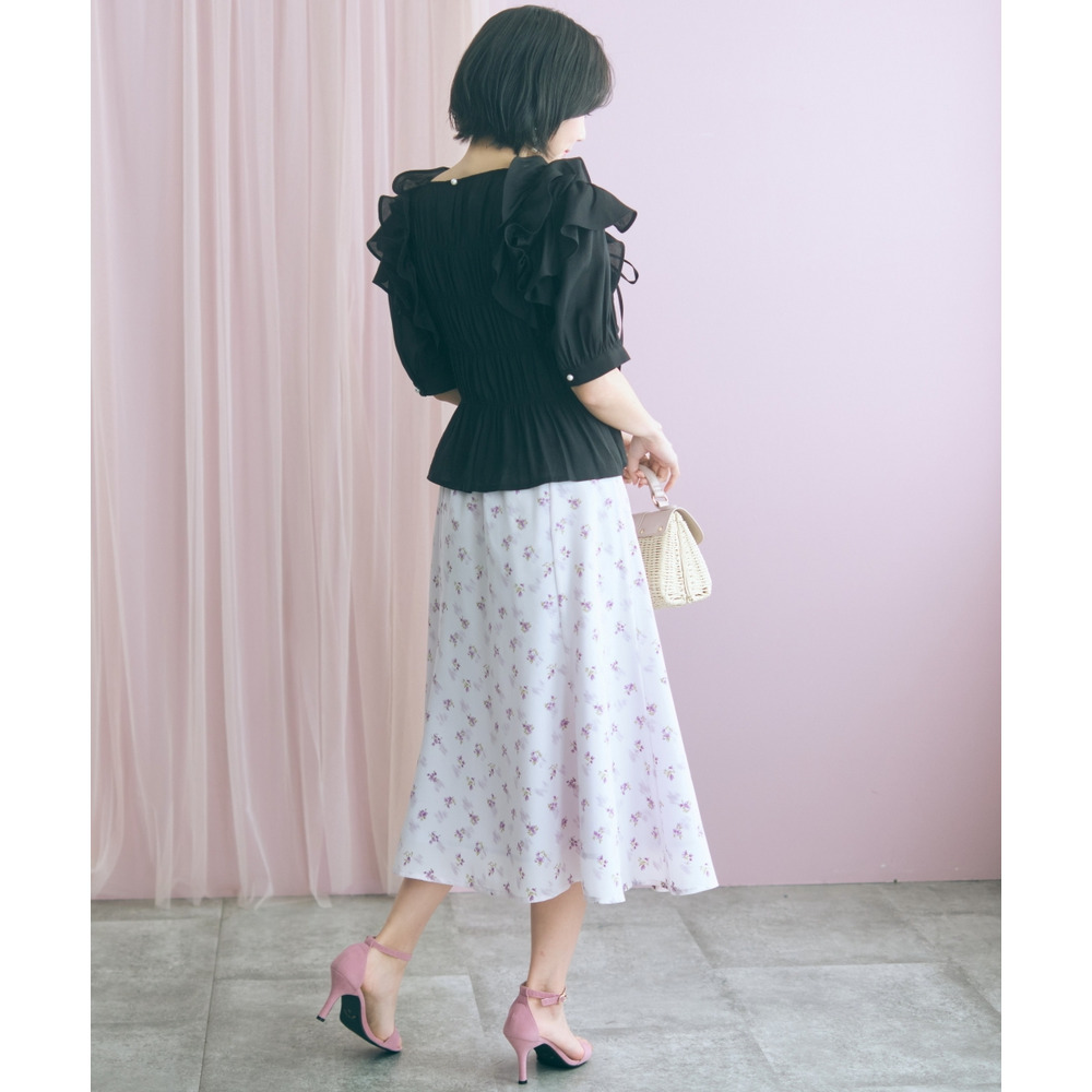 ギャザーフリルトップス 大きいサイズ marun29