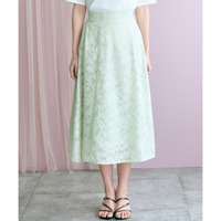 フラワーシアーカットジャガードスカート　大きいサイズ　marun