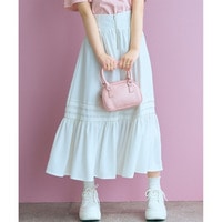 タックデザインティアードスカート　大きいサイズ　marun