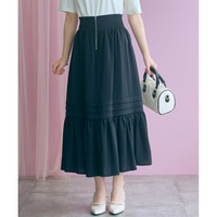 タックデザインティアードスカート　大きいサイズ　marun