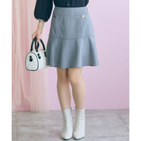 チェック柄ショート丈フレアスカート　大きいサイズ　marun