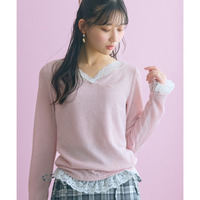 カシュクール風レースアソートカットソートップス 大きいサイズ marun