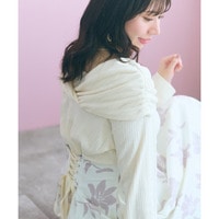 【nanaeさんコラボ】オフショル&times;フラワープリントドッキングワンピース　大きいサイズ　marun