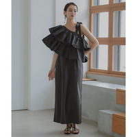 【結婚式・パーティー・オケージョンドレス】3WAY偏光タフタボレロ＋アシメデザインロング丈ワンピースドレス 大きいサイズ　Callarus