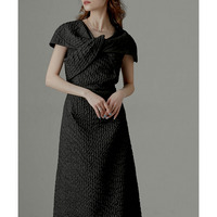 【結婚式・パーティー・オケージョンドレス】リボンデザインフクレジャガードワンピースドレス 大きいサイズ　Callarus