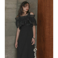 【結婚式・パーティー・オケージョンドレス】オーガンジー３WAYデザインワンピースドレス 大きいサイズ　Callarus