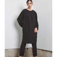 【喪服・礼服】洗える防しわコクーンワンピース＋テーパードパンツセットアップ 大きいサイズ　Callarus