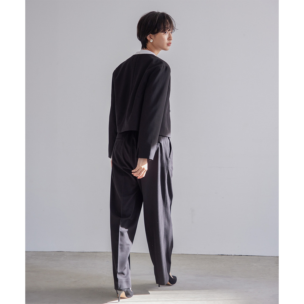 【入学式・卒業式・フォーマル】デザインショートジャケットパンツセットアップスーツ(ジャケット+ジレ+パンツ) 大きいサイズ Callarus14