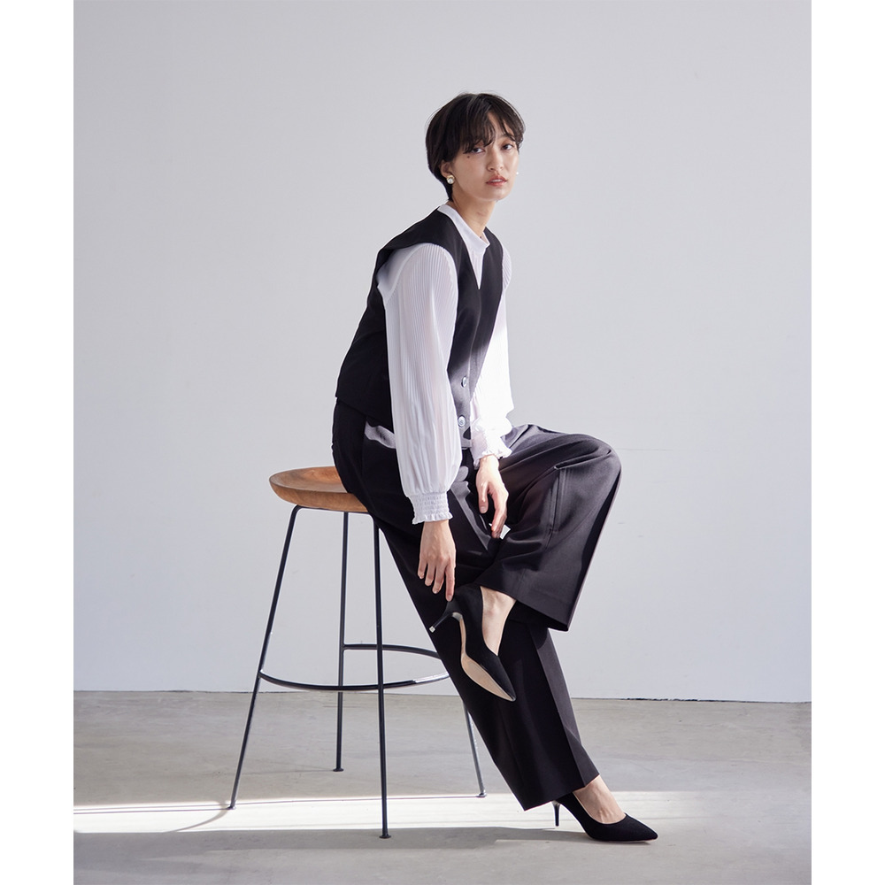 【入学式・卒業式・フォーマル】デザインショートジャケットパンツセットアップスーツ(ジャケット+ジレ+パンツ) 大きいサイズ Callarus16