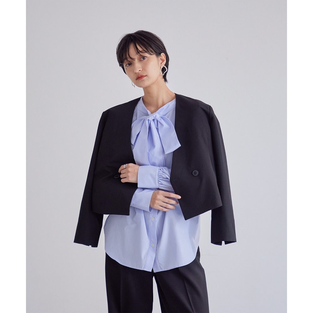 【入学式・卒業式・フォーマル】デザインショートジャケットパンツセットアップスーツ(ジャケット+ジレ+パンツ) 大きいサイズ Callarus17