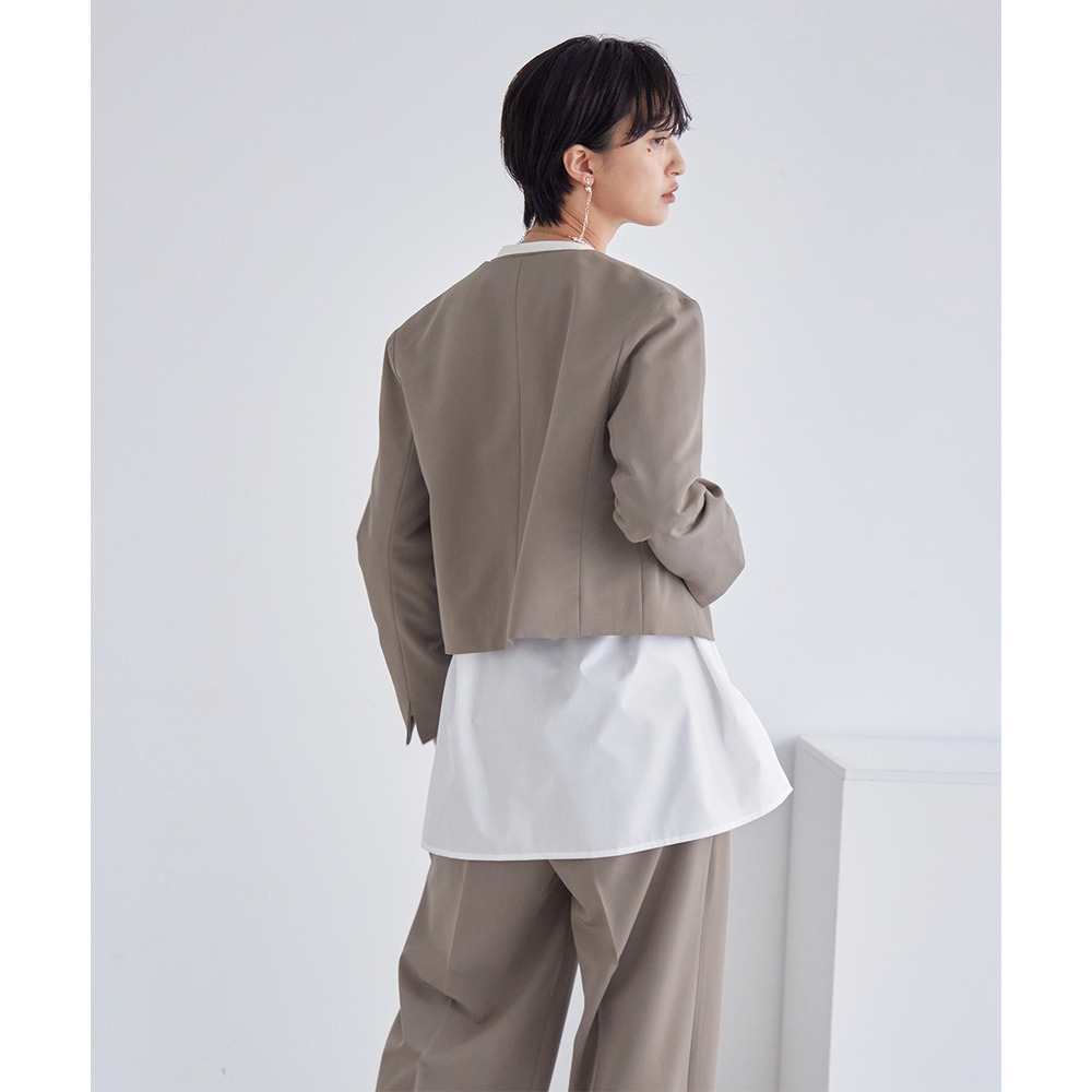 【入学式・卒業式・フォーマル】デザインショートジャケットパンツセットアップスーツ(ジャケット+ジレ+パンツ) 大きいサイズ Callarus18