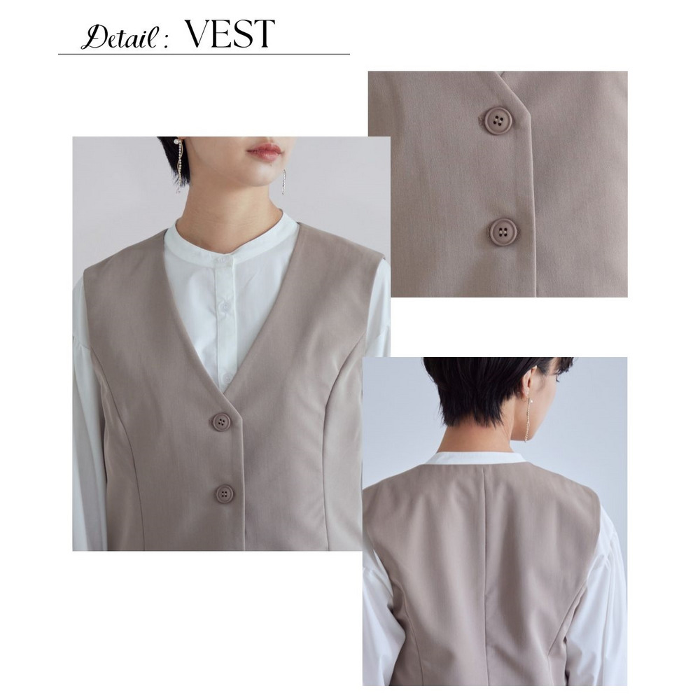 【入学式・卒業式・フォーマル】デザインショートジャケットパンツセットアップスーツ(ジャケット+ジレ+パンツ) 大きいサイズ Callarus23