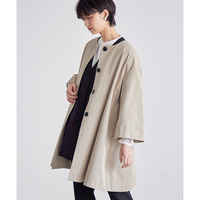 【入学式・卒業式・フォーマル】洗えるデザインノーカラーコート 大きいサイズ　Callarus