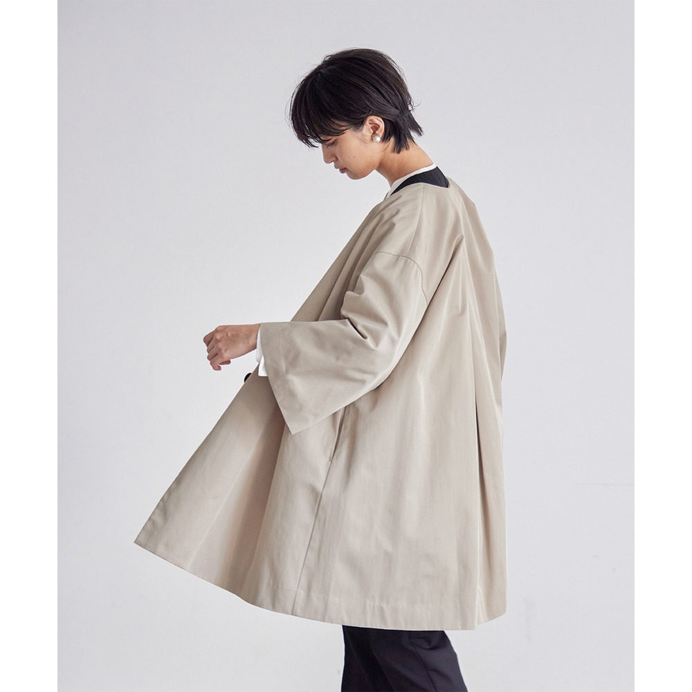 【入学式・卒業式・フォーマル】洗えるデザインノーカラーコート 大きいサイズ Callarus11