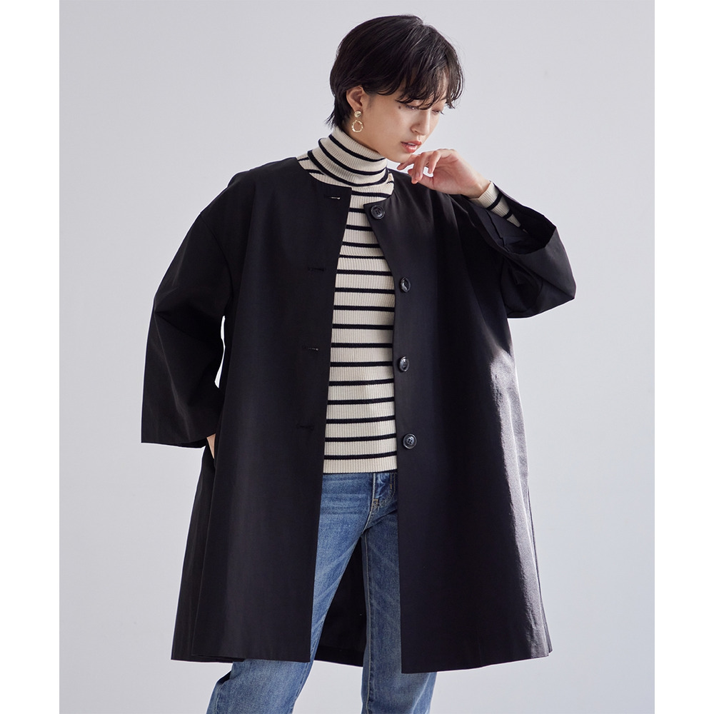【入学式・卒業式・フォーマル】洗えるデザインノーカラーコート 大きいサイズ Callarus14