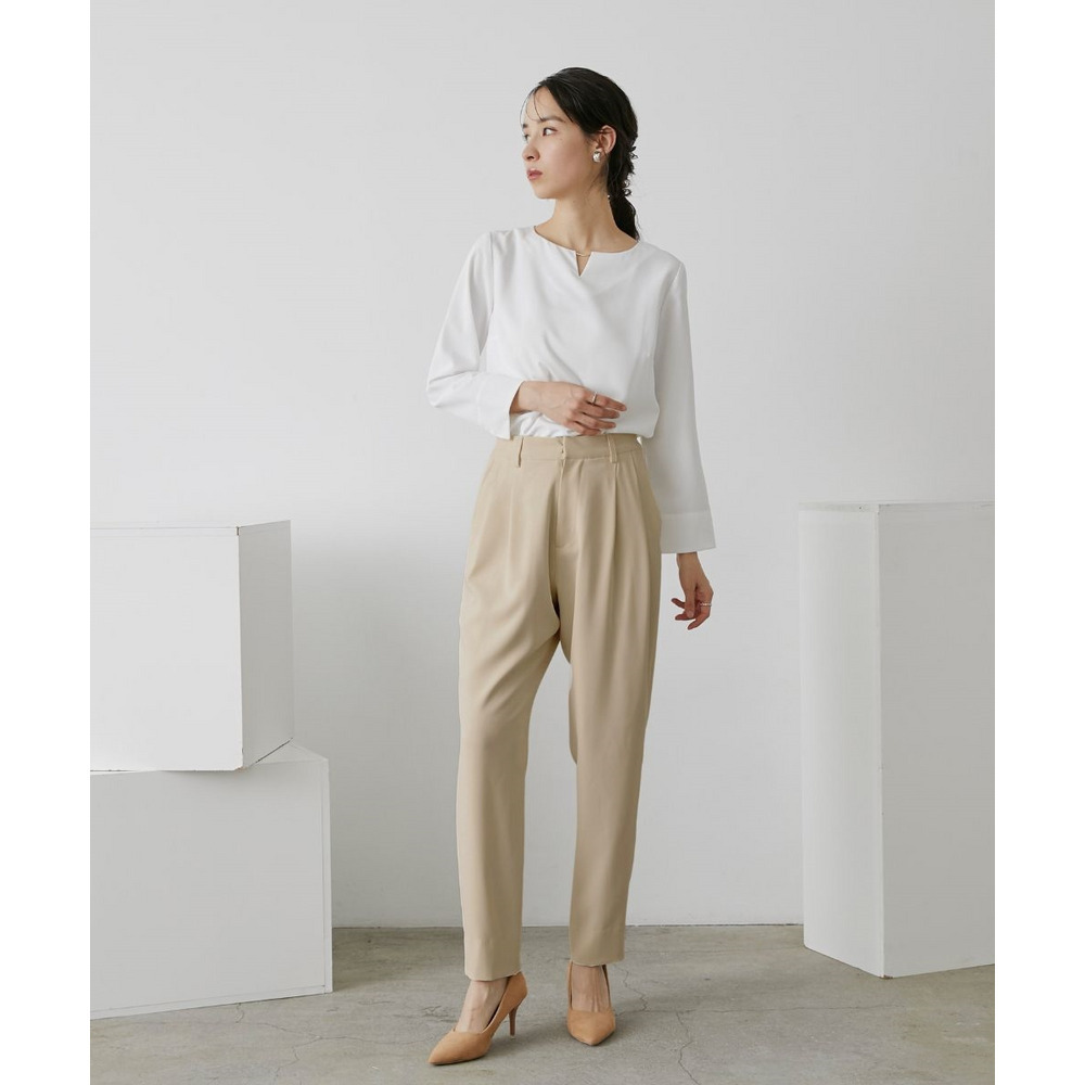 【入学式・卒業式・フォーマル】洗えるデザイン3点セットスーツ(ペプラムジャケット+ブラウス+パンツ) 大きいサイズ Callarus15