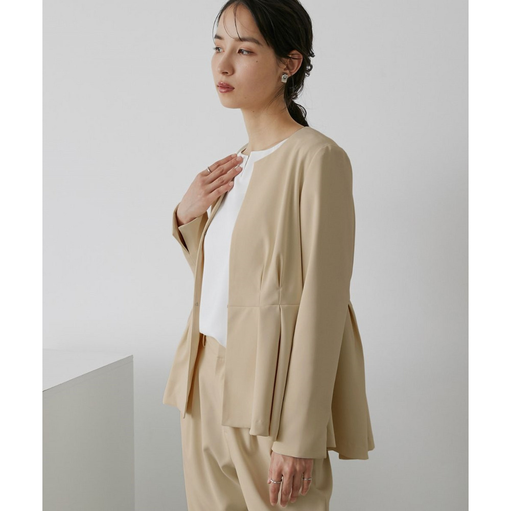 【入学式・卒業式・フォーマル】洗えるデザイン3点セットスーツ(ペプラムジャケット+ブラウス+パンツ) 大きいサイズ Callarus17