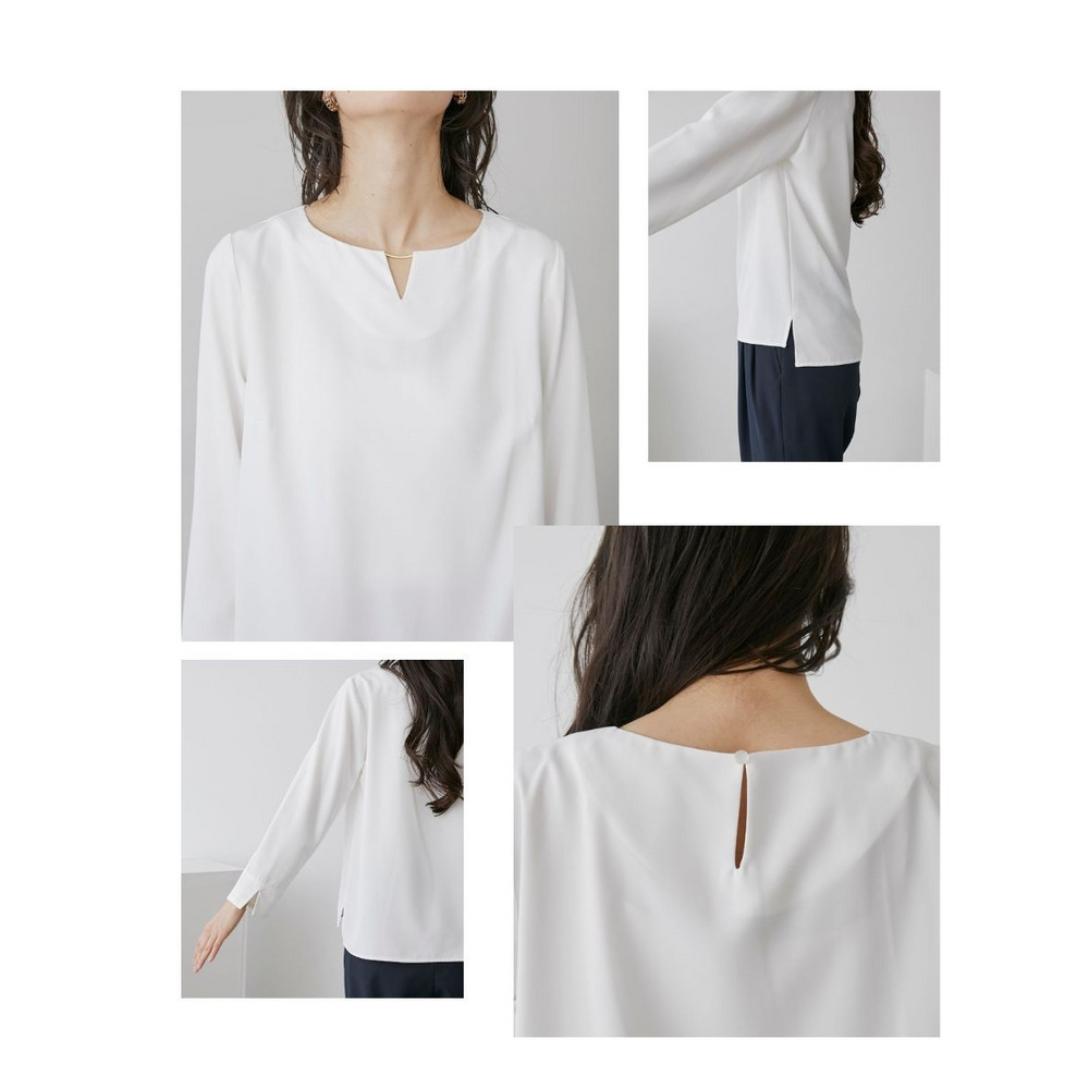 【入学式・卒業式・フォーマル】洗えるデザイン3点セットスーツ(ペプラムジャケット+ブラウス+パンツ) 大きいサイズ Callarus22