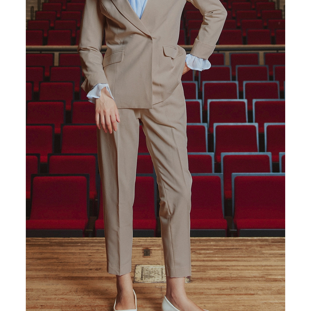 【入学式・卒業式・フォーマル】アシンメトリー襟デザインジャケット+ストレッチパンツセットアップ 大きいサイズ Callarus11