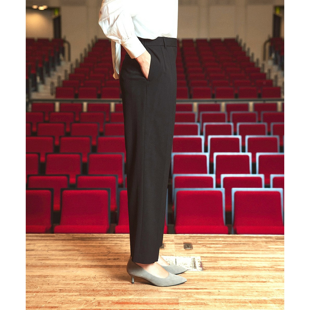 【入学式・卒業式・フォーマル】<単品>ストレッチアシンメトリープリーツデザインパンツ 大きいサイズ Callarus15