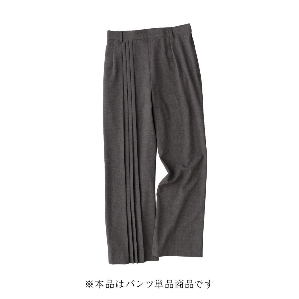 【入学式・卒業式・フォーマル】<単品>ストレッチアシンメトリープリーツデザインパンツ 大きいサイズ Callarus7