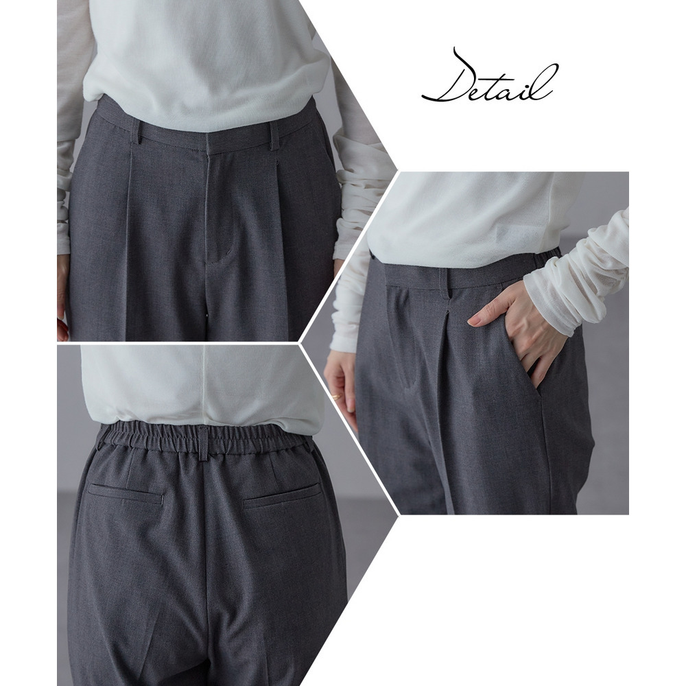 【入学式・卒業式・フォーマル】<単品>ストレッチ裾ボタンデザインテーパードパンツ 大きいサイズ Callarus29