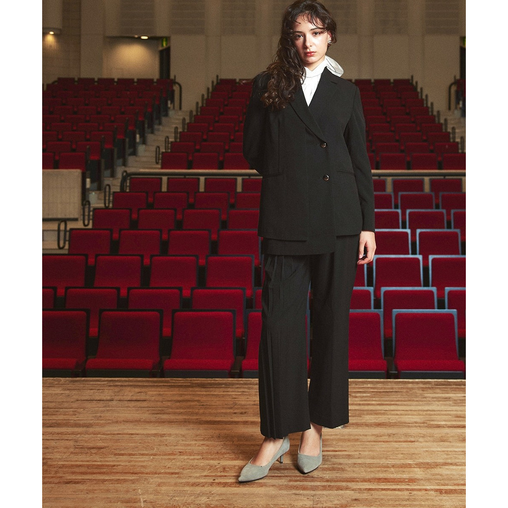 【入学式・卒業式・フォーマル】<単品>ストレッチレイヤーデザインテーラードジャケット 大きいサイズ Callarus10