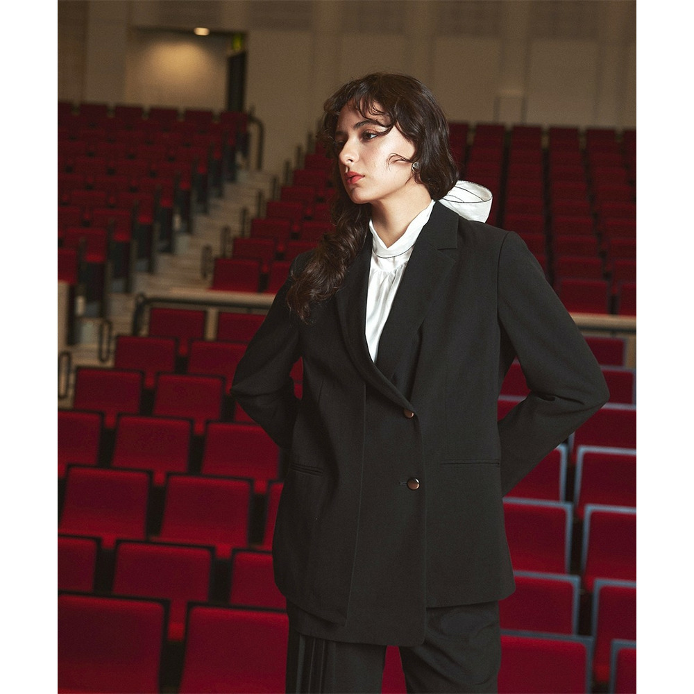 【入学式・卒業式・フォーマル】<単品>ストレッチレイヤーデザインテーラードジャケット 大きいサイズ Callarus15