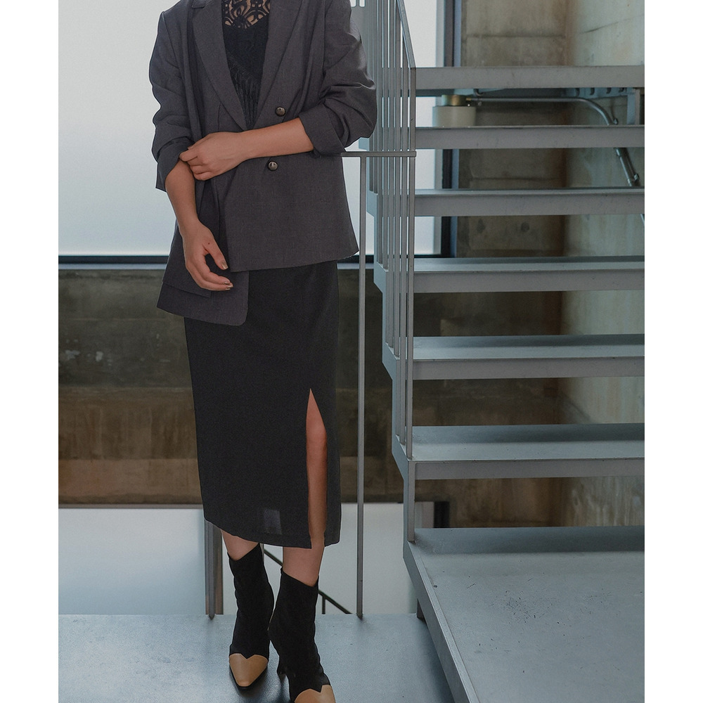 【入学式・卒業式・フォーマル】<単品>ストレッチレイヤーデザインテーラードジャケット 大きいサイズ Callarus19