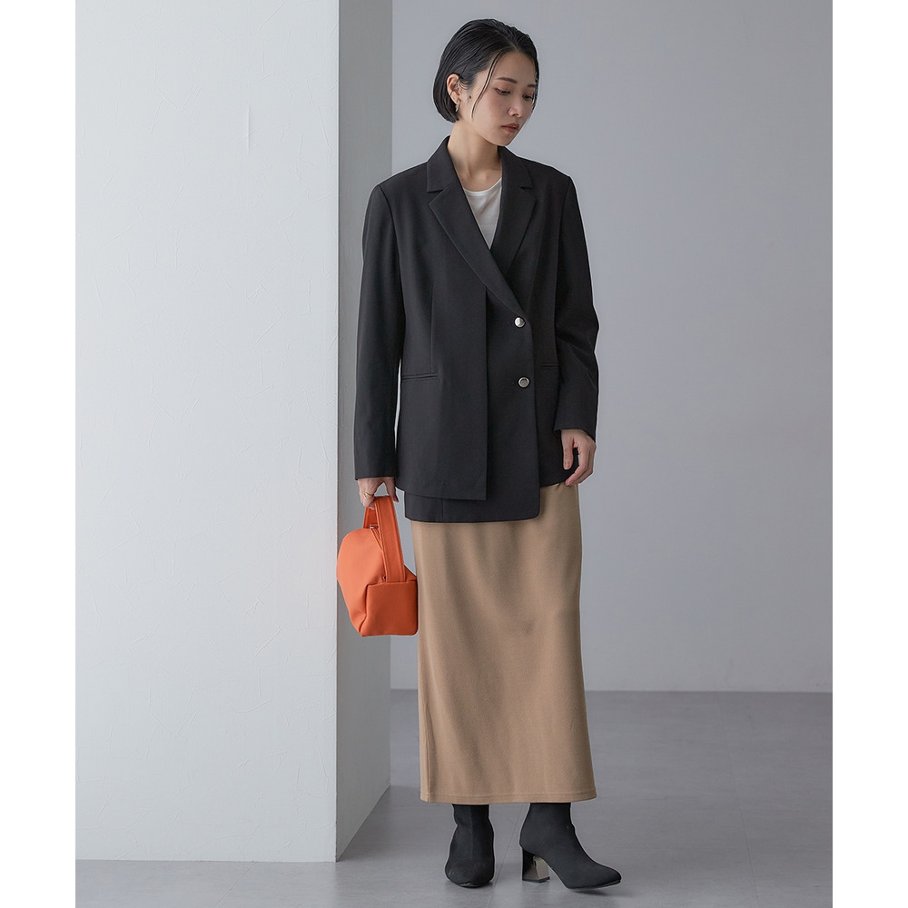 【入学式・卒業式・フォーマル】<単品>ストレッチレイヤーデザインテーラードジャケット 大きいサイズ Callarus22