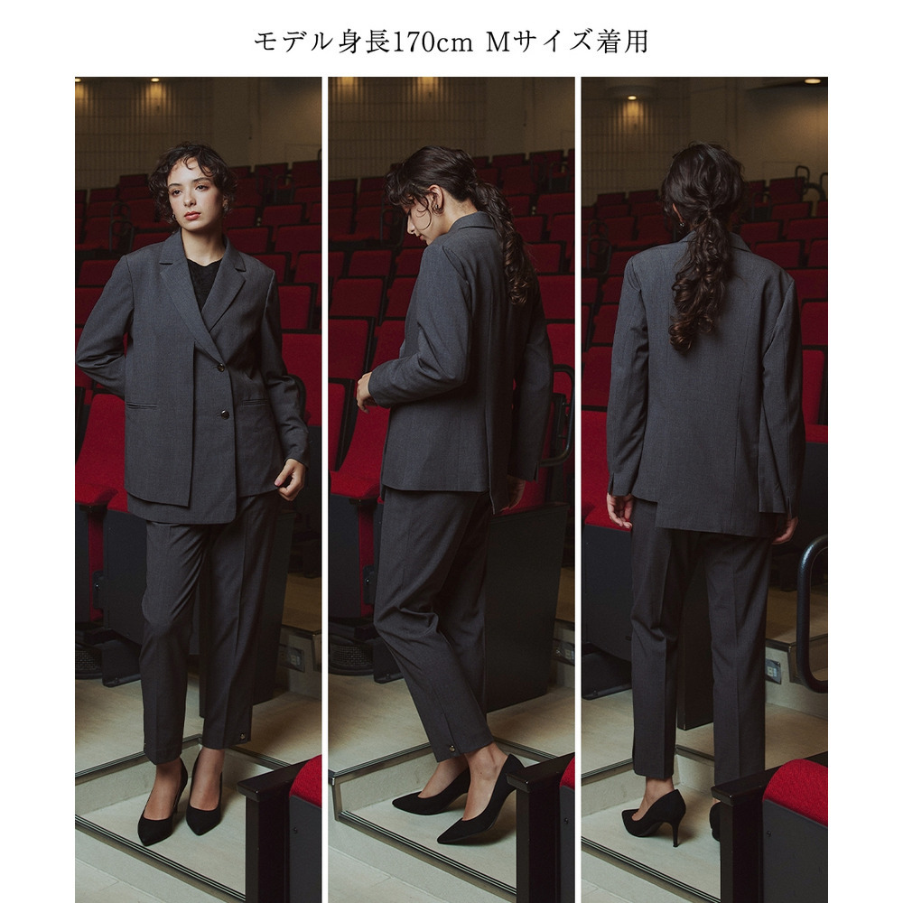 【入学式・卒業式・フォーマル】<単品>ストレッチレイヤーデザインテーラードジャケット 大きいサイズ Callarus28