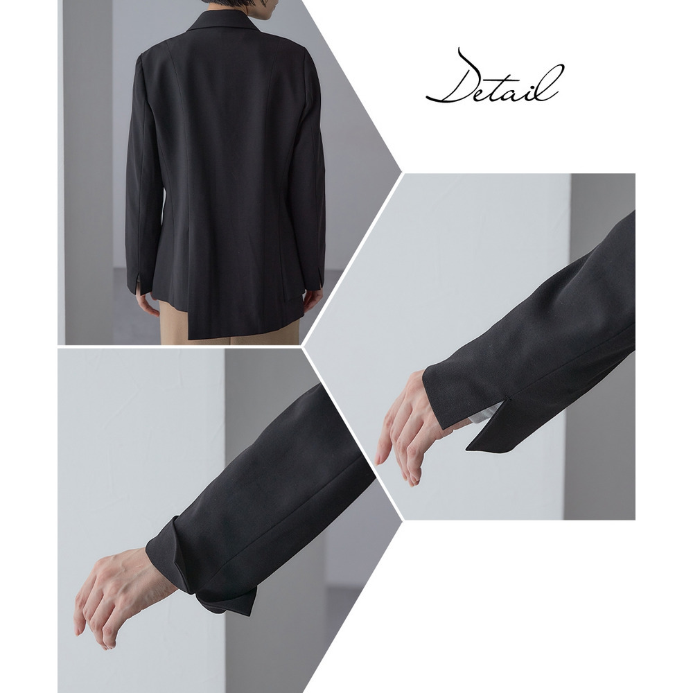 【入学式・卒業式・フォーマル】<単品>ストレッチレイヤーデザインテーラードジャケット 大きいサイズ Callarus30