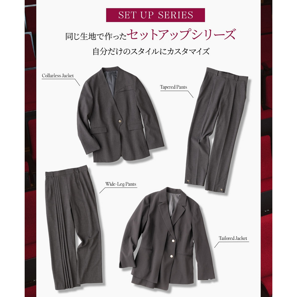 【入学式・卒業式・フォーマル】<単品>ストレッチレイヤーデザインテーラードジャケット 大きいサイズ Callarus7