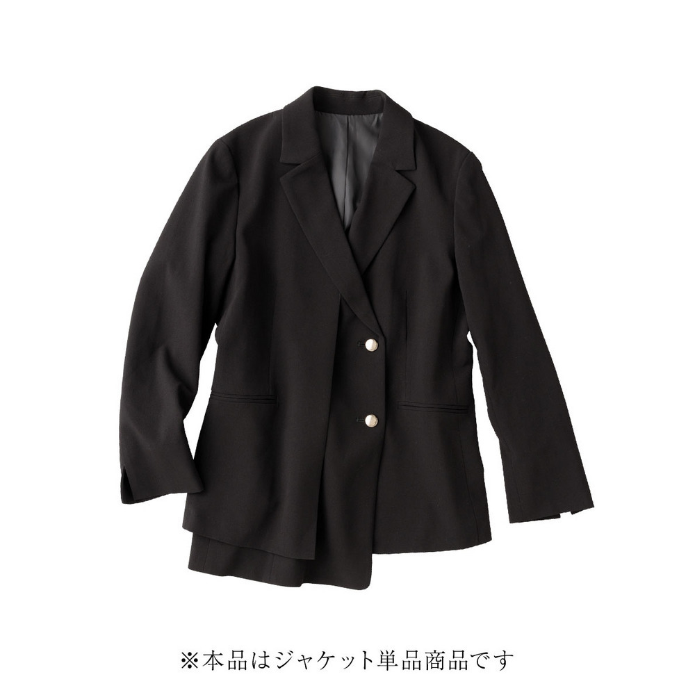 【入学式・卒業式・フォーマル】<単品>ストレッチレイヤーデザインテーラードジャケット 大きいサイズ Callarus8