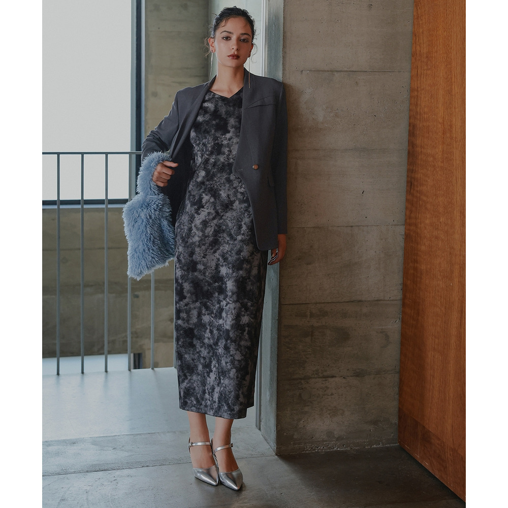 【入学式・卒業式・フォーマル】<単品>ストレッチノーカラーヨークデザインジャケット 大きいサイズ Callarus18