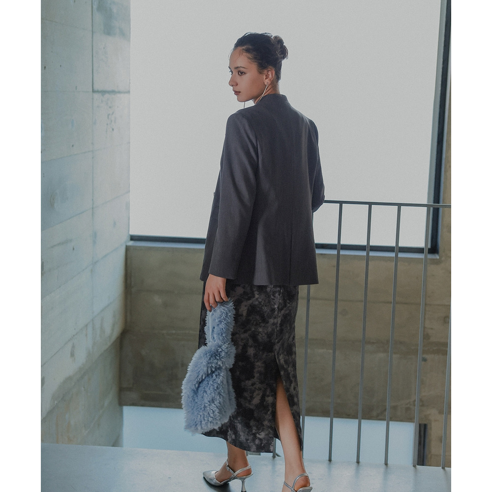 【入学式・卒業式・フォーマル】<単品>ストレッチノーカラーヨークデザインジャケット 大きいサイズ Callarus20