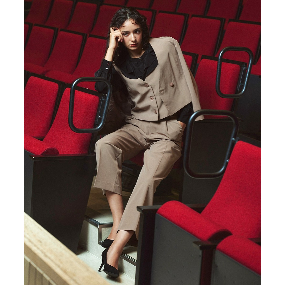 【入学式・卒業式・フォーマル】<単品>パウダークロスフロントフリルデザインブラウス 大きいサイズ Callarus10