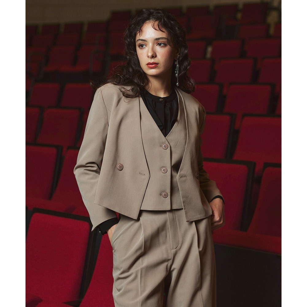 【入学式・卒業式・フォーマル】<単品>パウダークロスフロントフリルデザインブラウス 大きいサイズ Callarus8