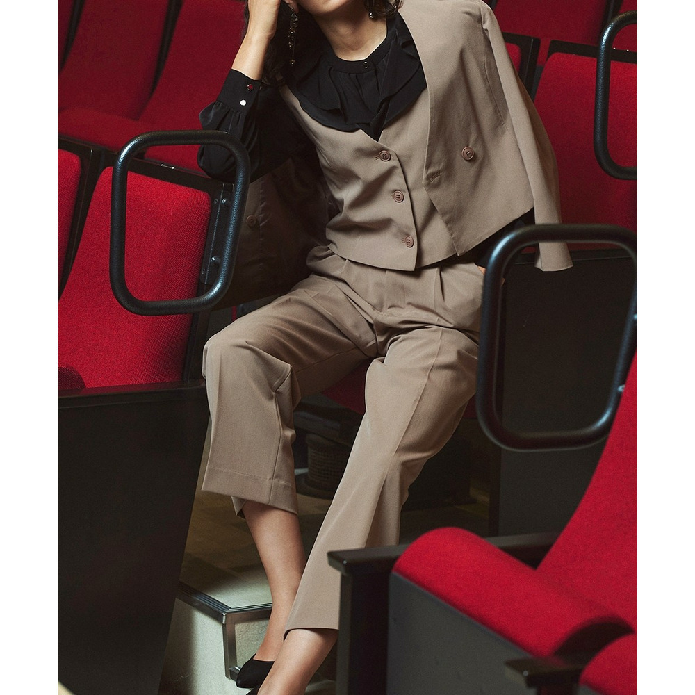 【入学式・卒業式・フォーマル】<単品>パウダークロスフロントフリルデザインブラウス 大きいサイズ Callarus9