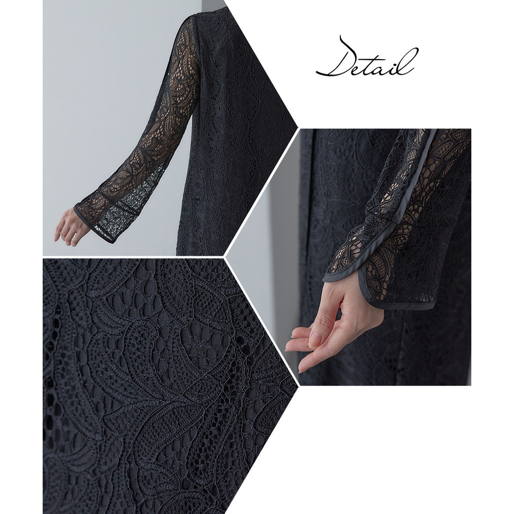 【入学式・卒業式・フォーマル】ダブルクロスパール調デザインノーカラージャケット+総レースワンピースアンサンブル 大きいサイズ Callarus30