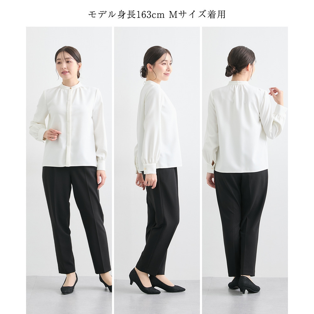 【入学式・卒業式・フォーマル】ダブルクロスジャンパースカート+ボウタイリボンブラウスストレッチセットアップ(ブローチ付) 大きいサイズ Callarus24