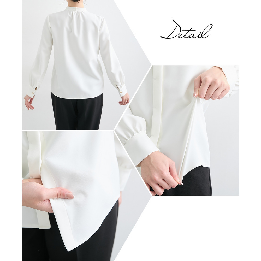 【入学式・卒業式・フォーマル】ダブルクロスジャンパースカート+ボウタイリボンブラウスストレッチセットアップ(ブローチ付) 大きいサイズ Callarus30