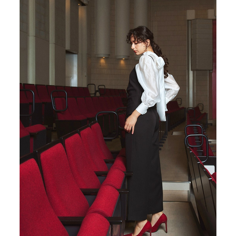 【入学式・卒業式・フォーマル】<単品>シアーボイルボウタイリボンデザインブラウス 大きいサイズ Callarus13