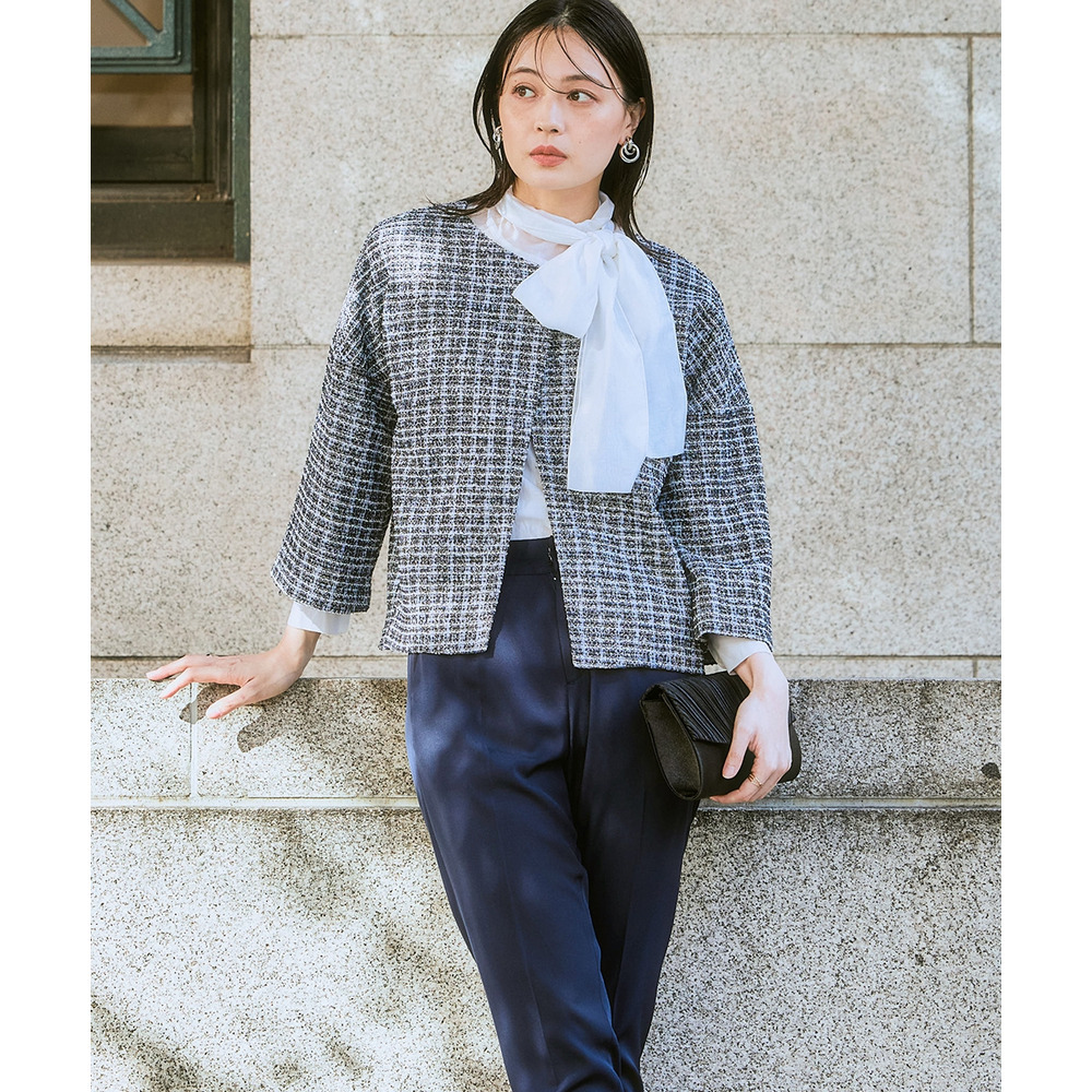 【入学式・卒業式・フォーマル】<単品>シアーボイルボウタイリボンデザインブラウス 大きいサイズ Callarus16