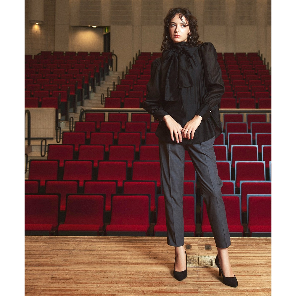 【入学式・卒業式・フォーマル】<単品>シアーボイルボウタイリボンデザインブラウス 大きいサイズ Callarus7