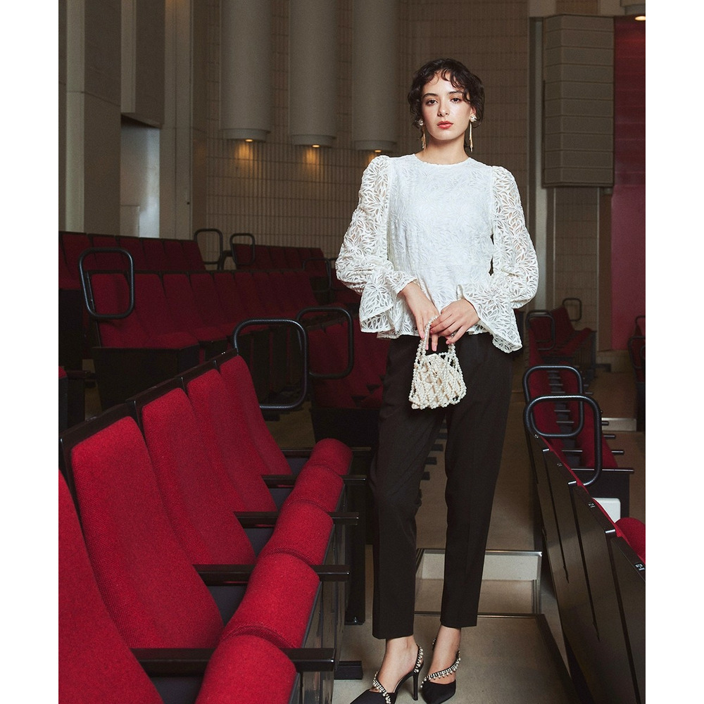 【入学式・卒業式・フォーマル】<単品>総レースペプラムデザインブラウス 大きいサイズ Callarus10