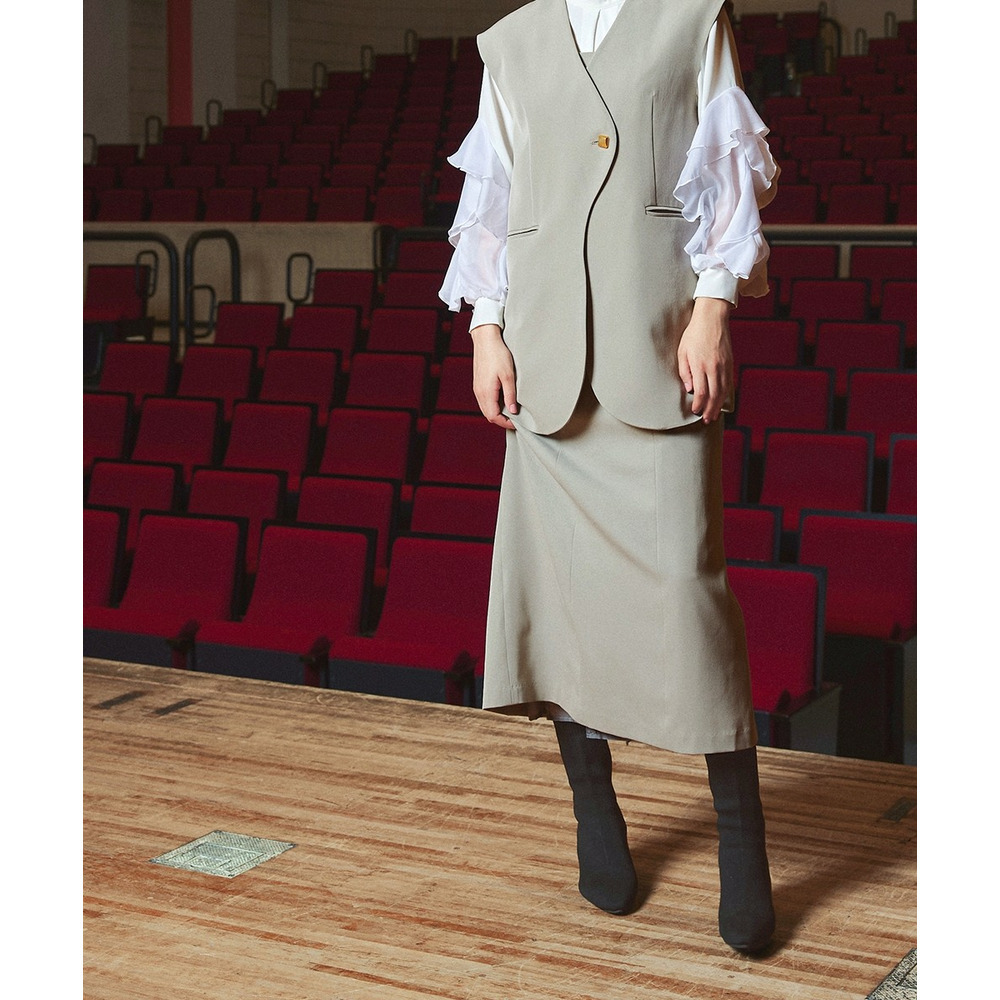 【入学式・卒業式・フォーマル】<単品>ラッフルデザイン袖ブラウス 大きいサイズ Callarus10