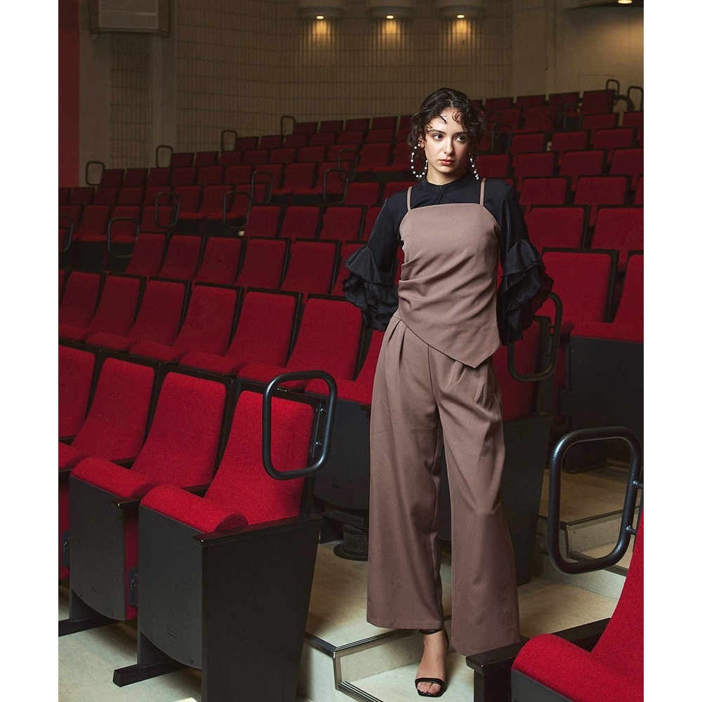 【入学式・卒業式・フォーマル】<単品>ラッフルデザイン袖ブラウス 大きいサイズ Callarus18