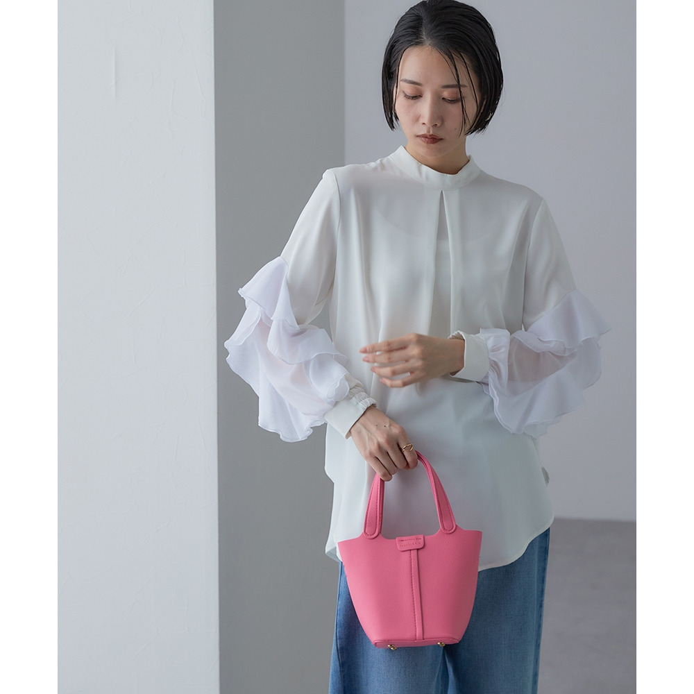 【入学式・卒業式・フォーマル】<単品>ラッフルデザイン袖ブラウス 大きいサイズ Callarus27